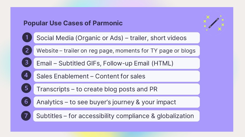 Most Popular Use Cases of Parmonic - Graphic